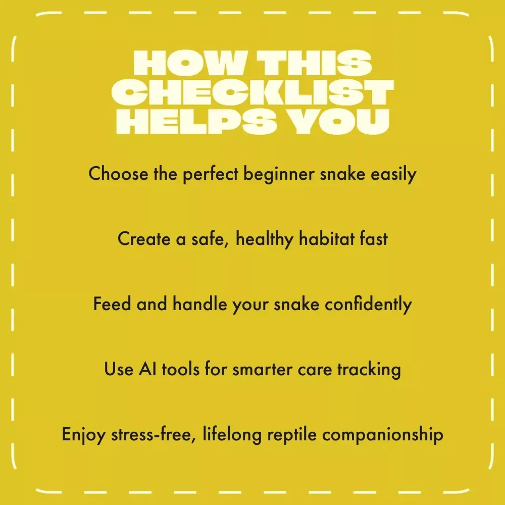 The Best Snakes to Keep as Pets – Printable Checklist for Beginners | Digital Download Guide for Reptile Lovers | Best Snakes to Have as Pets Reference Sheet