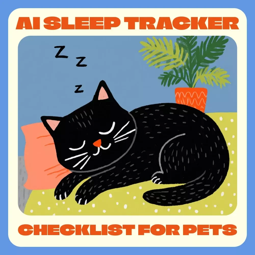 AI Sleep Tracker Checklist for Pets | How to Use AI to Analyze Your Pet’s Sleep Patterns | Digital Download Guide for Pet Owners & Animal Lovers