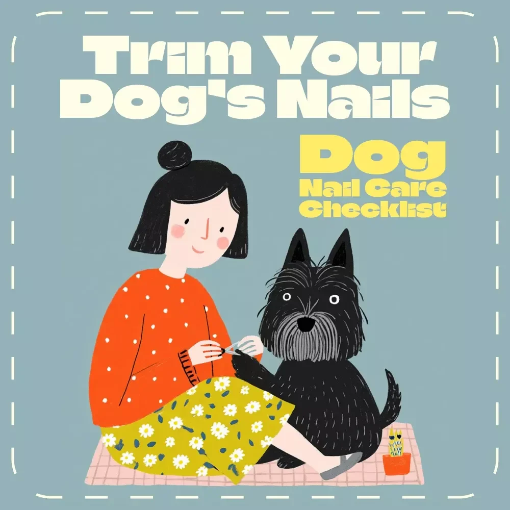 The Best Way to Trim Your Dog’s Nails | Printable Dog Nail Care Checklist | Digital Download for Pet Grooming at Home