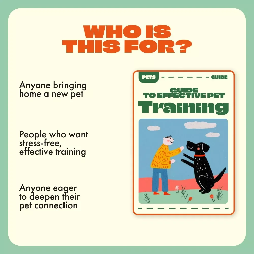Guide to Effective Pet Training | Digital Pet Training Guide, eBook & Checklist for How to Train Your Pet Effectively | Pet Obedience & Behavior Improvement Download