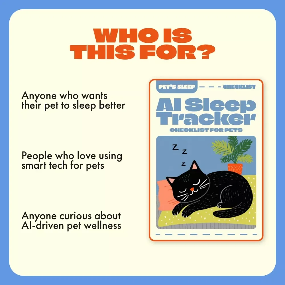 AI Sleep Tracker Checklist for Pets | How to Use AI to Analyze Your Pet’s Sleep Patterns | Digital Download Guide for Pet Owners & Animal Lovers