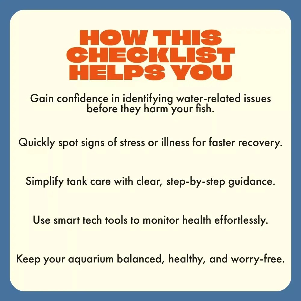 What to Do When Your Fish Acts Weird | Printable Aquarium Care Checklist | Digital Download for Pet Fish Owners | Guide to Why Is My Fish Acting Strange
