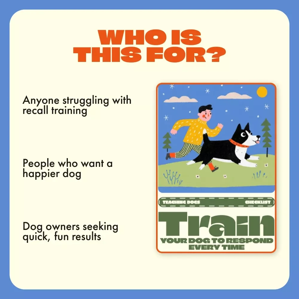 Train Your Dog to Respond Every Time | Printable Dog Training Checklist | Instant Download | How to Train a Dog to Come When Called Guide