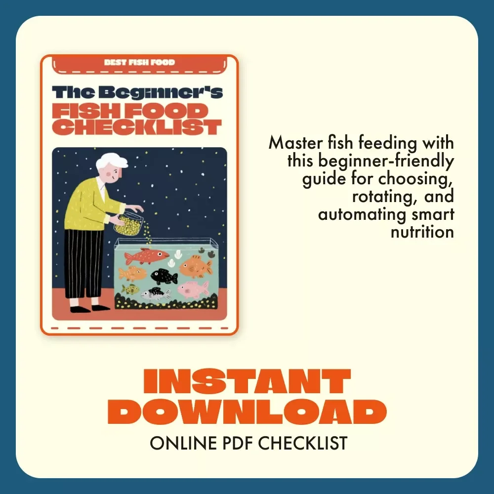 The Beginner’s Fish Food Checklist | Printable Digital Download | Best Fish Food for Beginners | Aquarium Feeding Guide for New Fish Owners
