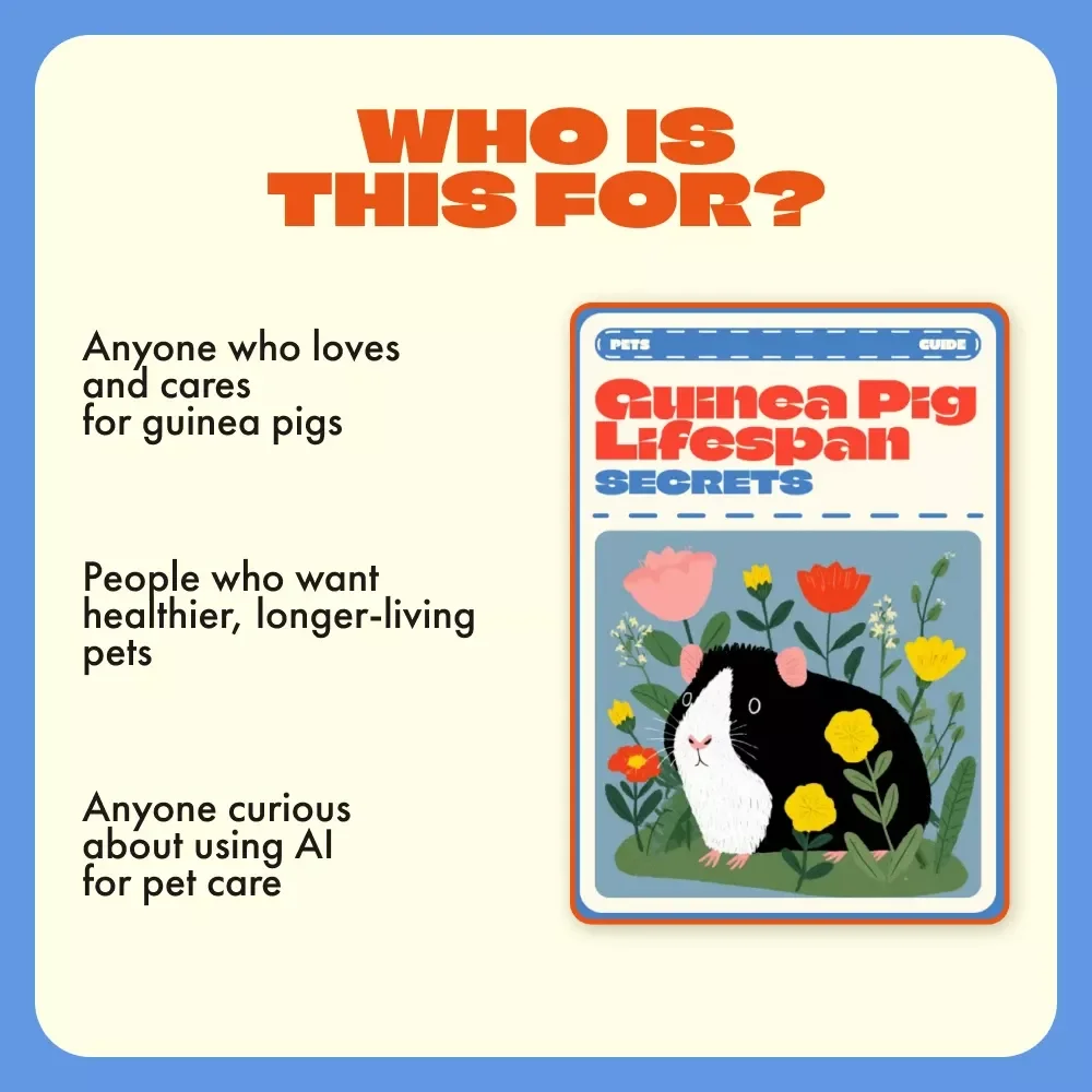 Guinea Pig Lifespan Secrets | How Long Do Guinea Pigs Live | Complete Digital Guide to Caring, Feeding & Extending Your Pet’s Life