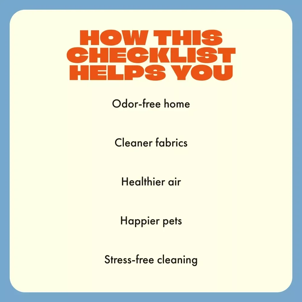 The Ultimate “Bye-Bye Pet Odors” Checklist: Fresh Home, Happy Nose! | Digital Download | Best Way to Get Rid of Pet Odors | Printable Pet Odor Removal Guide for a Fresh-Smelling Home