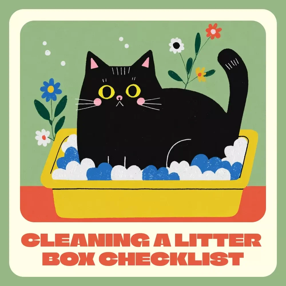 The Best Way to Clean a Litter Box – Printable Cat Care Checklist | Digital Download | Easy Step-by-Step Guide for Pet Owners | Keep Your Cat’s Litter Box Fresh and Odor-Free