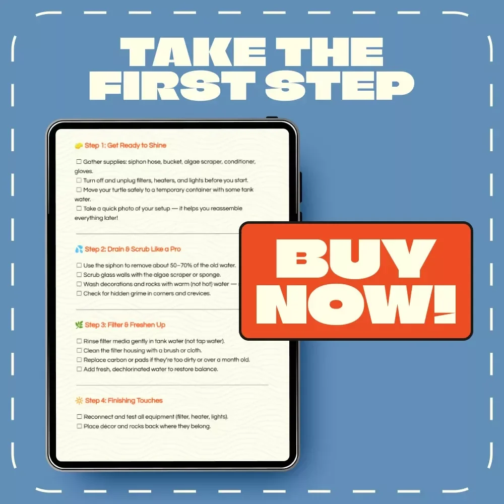The Fun Way to Clean Your Turtle Tank | Digital Cleaning Guide for Turtle Owners | Printable eBook, Pet Care Checklist, Smart Tank Maintenance with AI