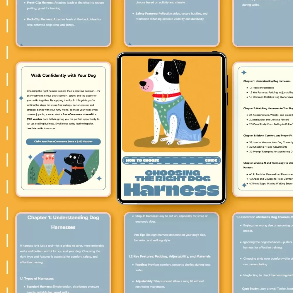 Choosing the Right Dog Harness | Ultimate Guide for Pet Owners | How to Choose the Right Dog Harness | Digital Download eBook for Dog Lovers
