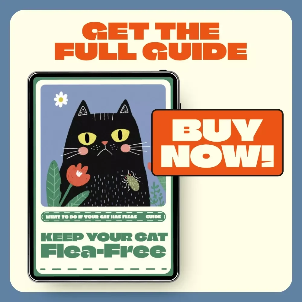 Keep Your Cat Flea-Free | Digital Pet Care Guide | What to Do If Your Cat Has Fleas | Printable eBook for Cat Owners