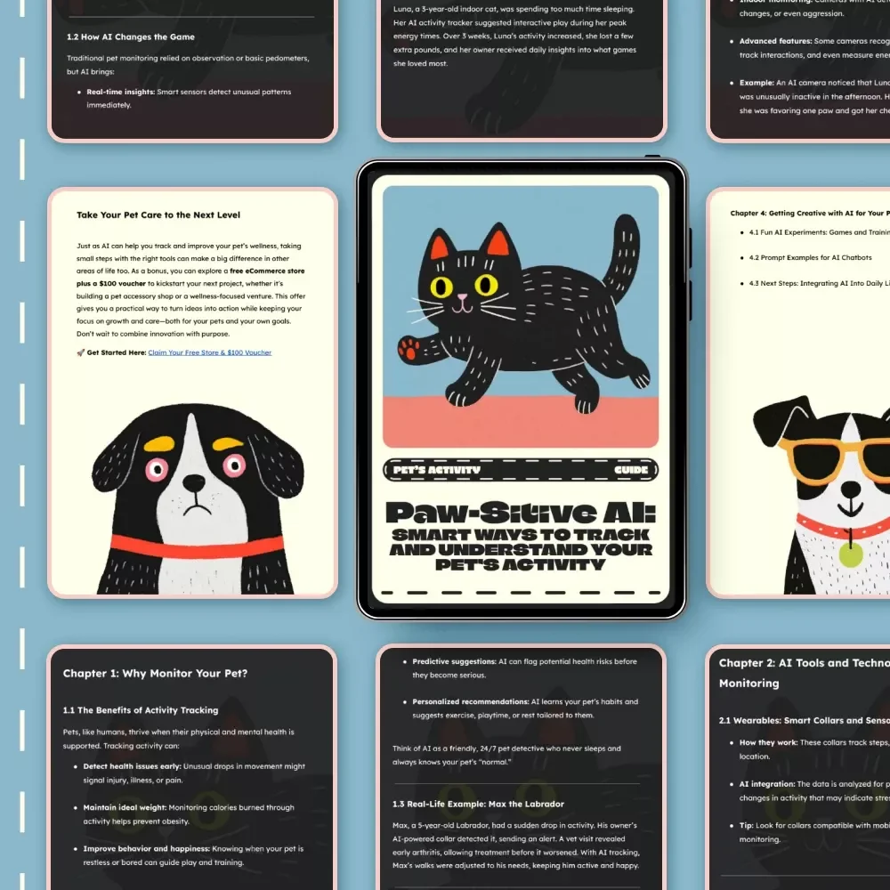 Paw-sitive AI: Smart Ways to Track and Understand Your Pet’s Activity | AI Pet Monitoring Guide | How to Use AI to Monitor Your Pet's Activity | Digital Download for Pet Owners, Trainers & Tech-Lovers