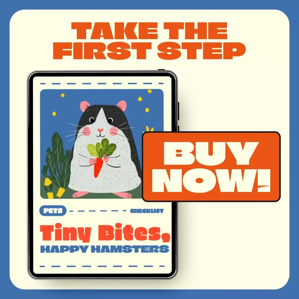 Tiny Bites, Happy Hamsters | Printable Checklist for the Best Food for Hamsters | Balanced Diet, Healthy Treats & Feeding Routine Guide