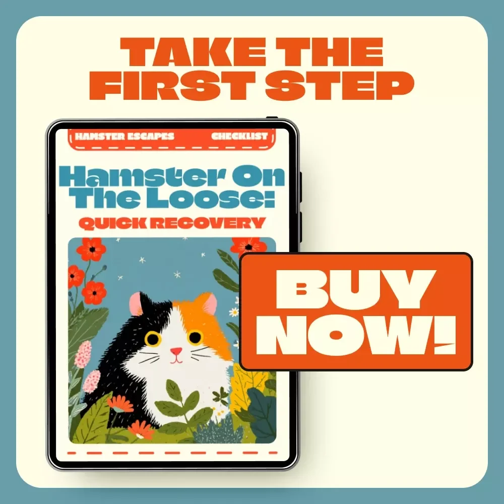 Hamster on the Loose: Quick Recovery | Printable Pet Owner Checklist | what to do if a hamster escapes | Lost Hamster Rescue Guide | Emergency Hamster Care PDF