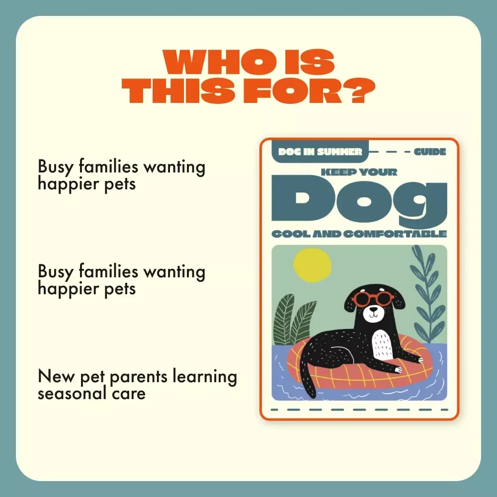 Keep Your Dog Cool and Comfortable | Summer Pet Care Guide | Best Way to Keep Your Dog Cool in Summer | Digital Download for Pet Owners