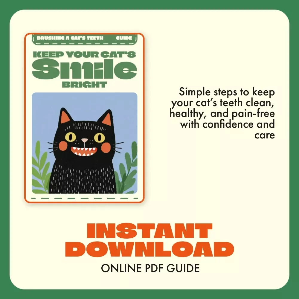Keep Your Cat’s Smile Bright | How to Brush a Cat’s Teeth Guide | Feline Dental Care eBook for Cat Owners | Step-by-Step Digital Download for Pet Lovers