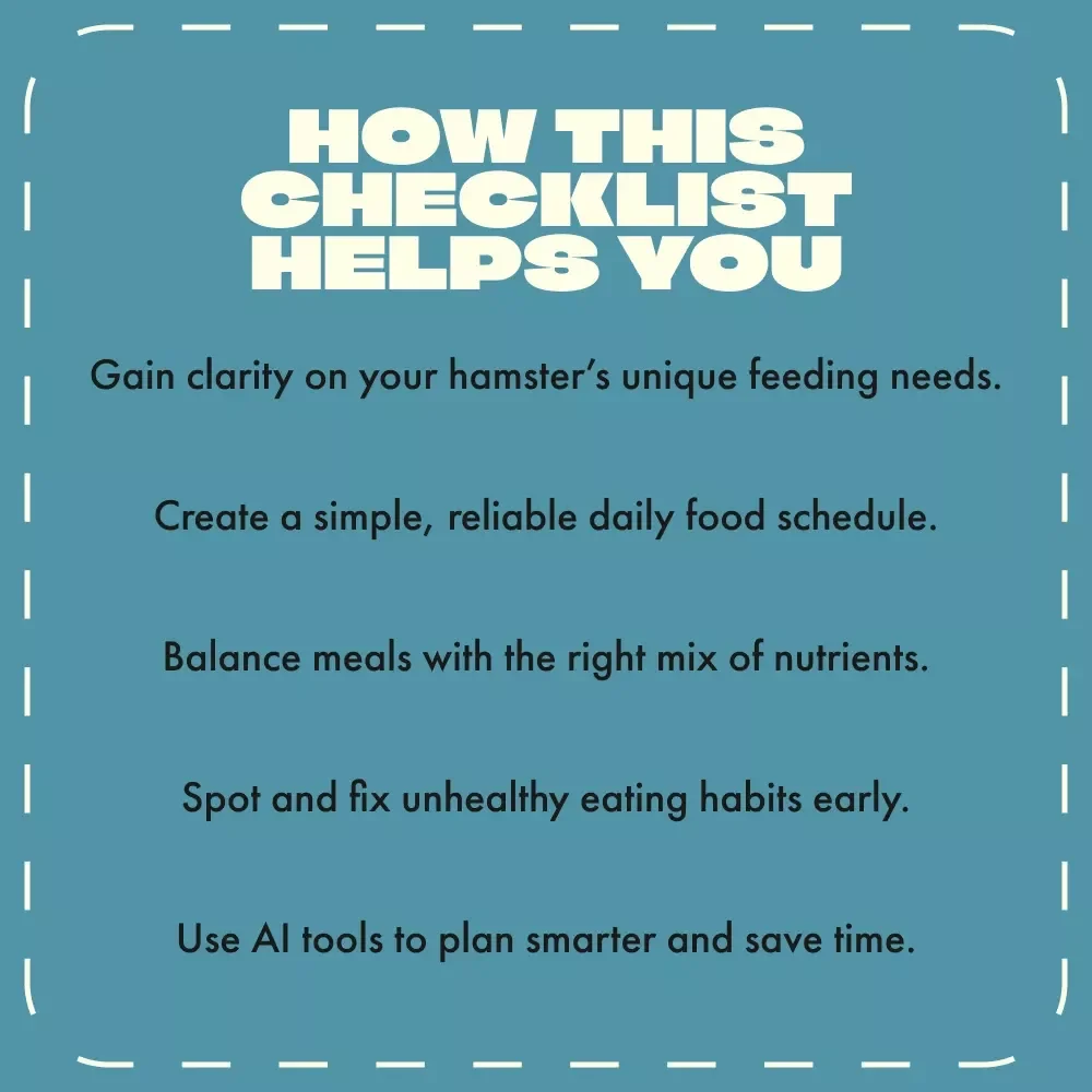 Happy Hamster Feeding Routine Checklist | Printable Guide for Pet Owners | Digital Download on How Often Should I Feed a Hamster | Hamster Care Schedule & Nutrition Planner