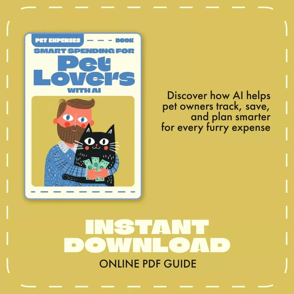 Smart Spending for Pet Lovers with AI | How to Use AI to Track Pet Expenses | Digital eBook Guide for Smarter Pet Care & Budgeting