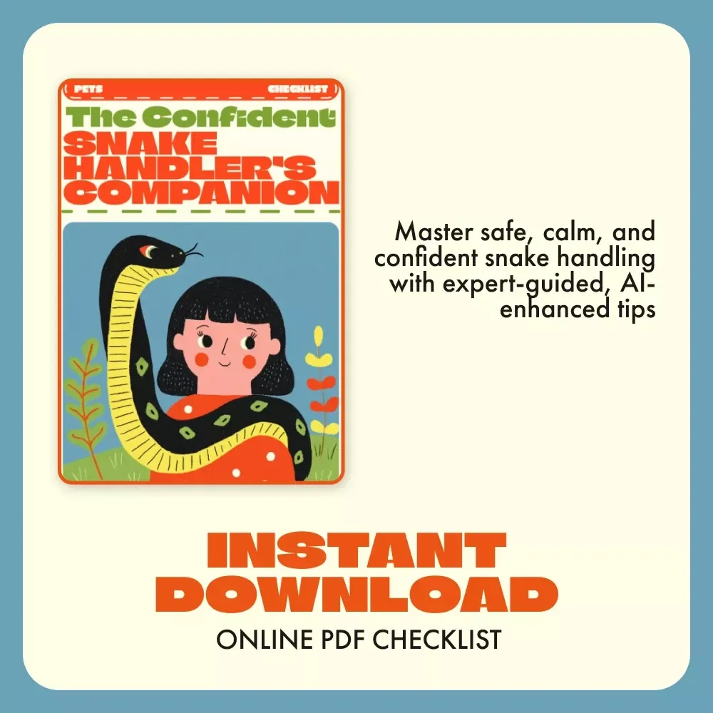 The Confident Snake Handler’s Companion | Printable Checklist for Pet Owners | Digital Download Guide on How to Handle a Pet Snake Safely & Calmly
