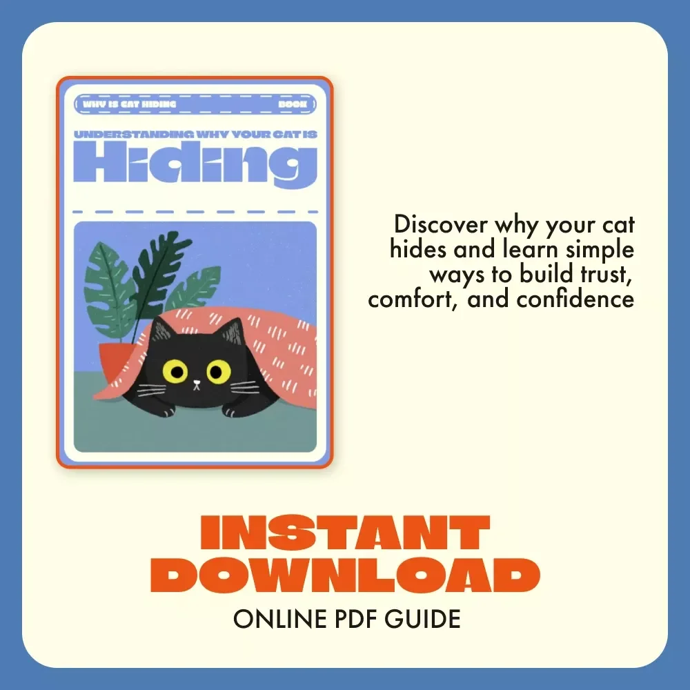 Understanding Why Your Cat Is Hiding | Cat Behavior eBook | Feline Psychology & Care Guide | Digital Download for Cat Owners Wondering “Why Is My Cat Hiding”