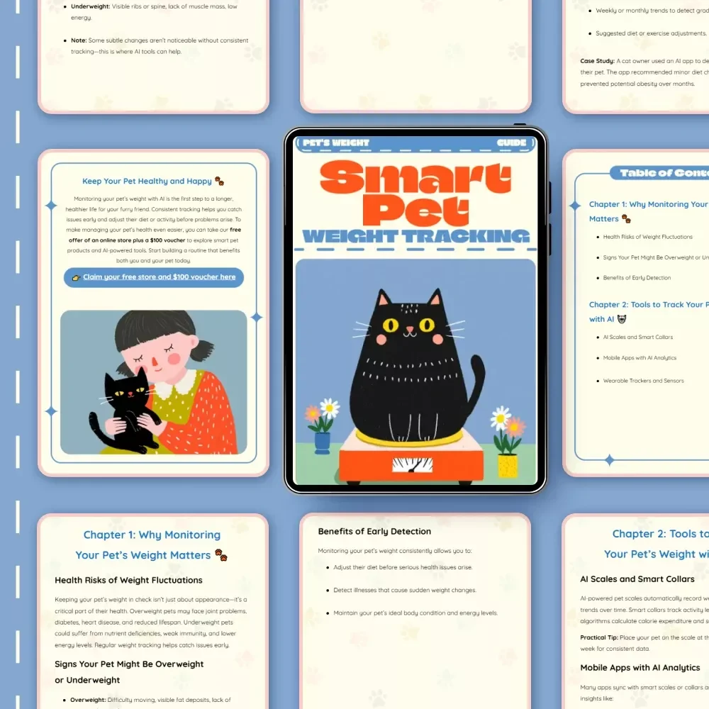 Smart Pet Weight Tracking | Digital Guide on How to Use AI to Monitor Your Pet’s Weight | Pet Health, Fitness & AI Care eBook