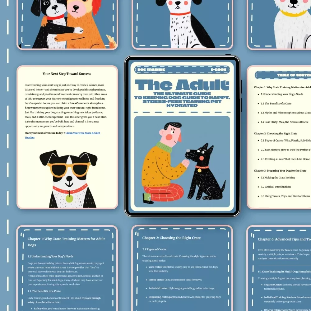 The Adult Dog Guide to Happy, Stress-Free Training | eBook for Pet Owners | How to Crate Train an Adult Dog Made Easy | Digital Download Dog Training Manual