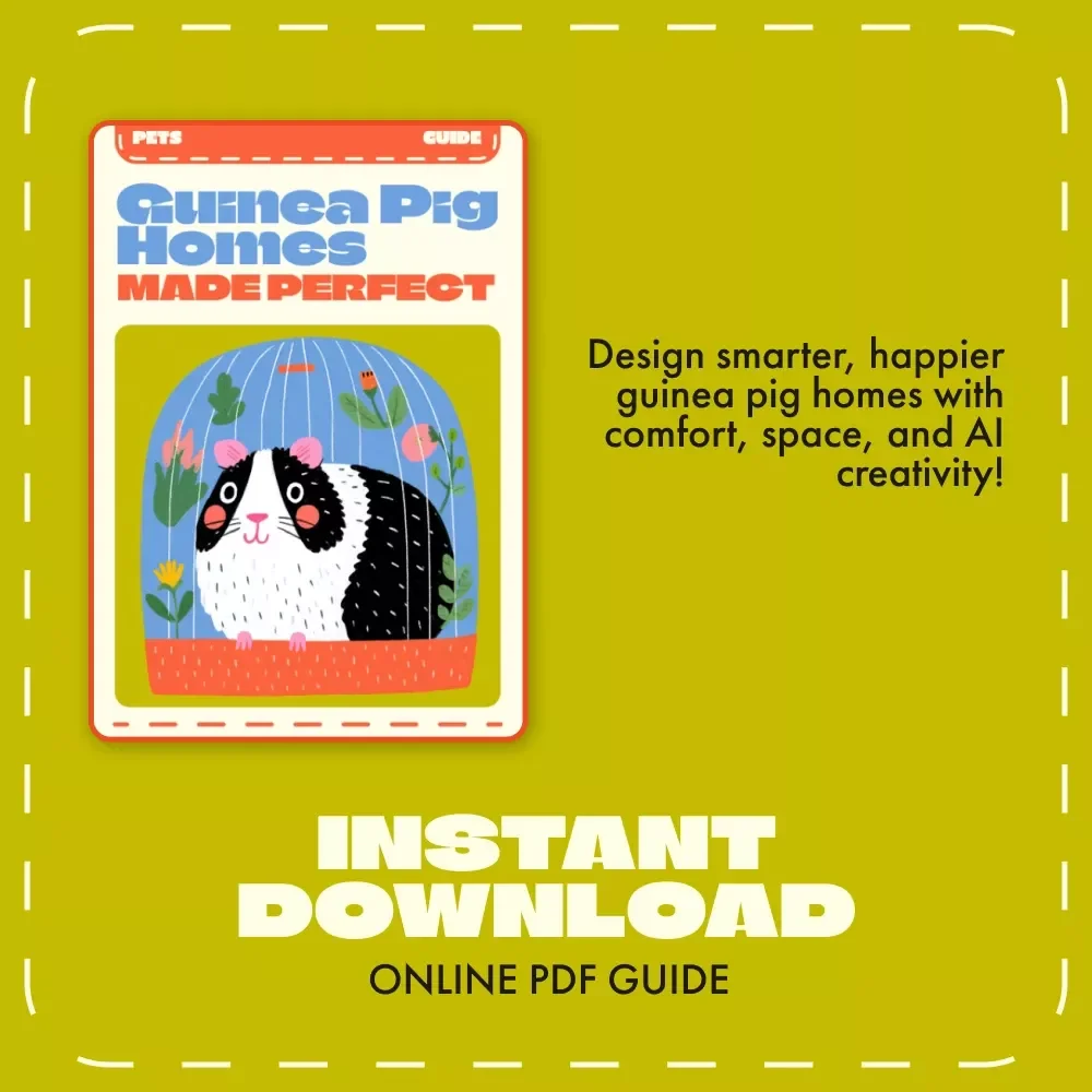 Guinea Pig Homes Made Perfect | Ultimate Guide to the Best Cage Size for Guinea Pigs, Accessories, Layouts & AI Setup Prompts | Printable PDF Download