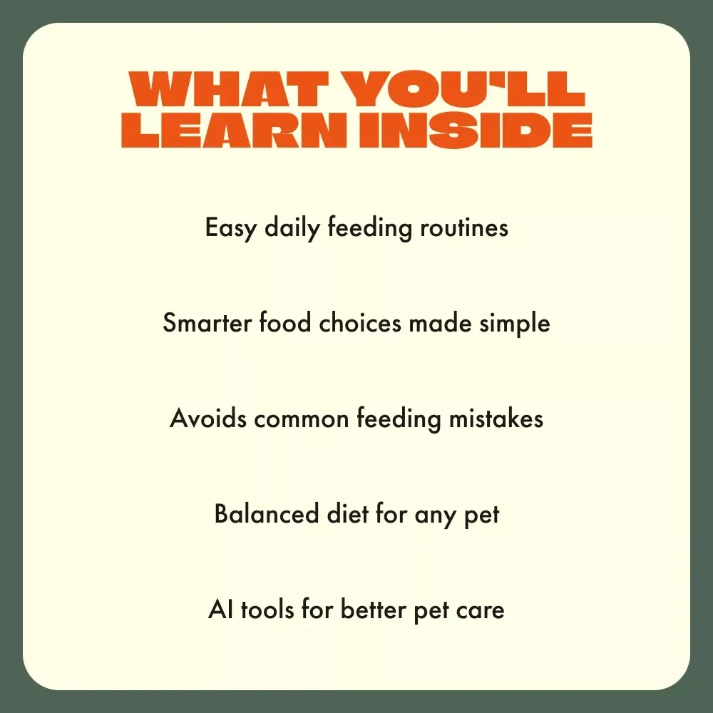 Happy Tummies: The Smart Way to Feed Your Pets | Digital Pet Feeding Guide | Best Way to Feed Pets | AI Pet Nutrition eBook for Smarter Mealtime Routines