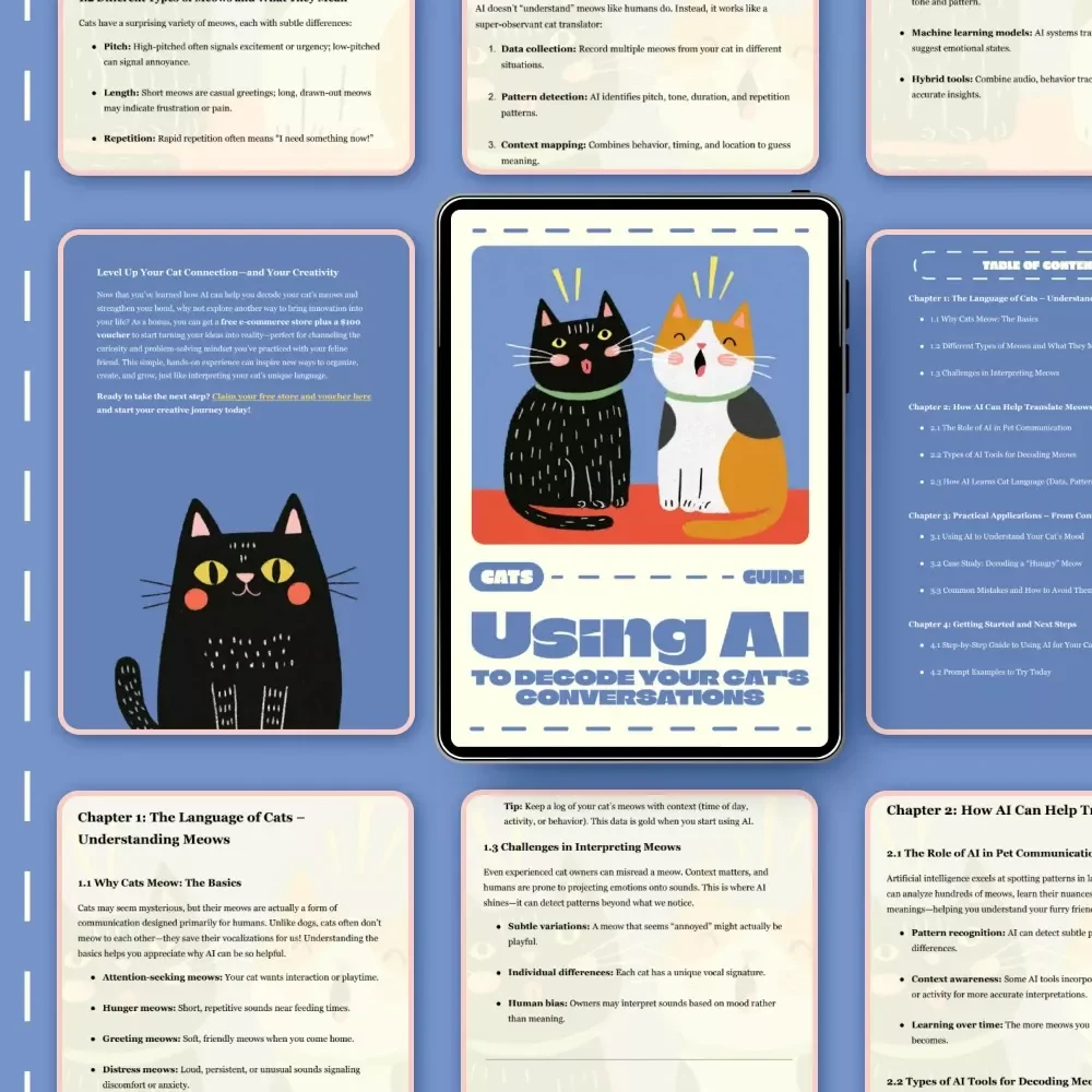 Using AI to Decode Your Cat’s Conversations | Digital Guide for Cat Lovers | How to Use AI to Interpret Cat Meows | Learn Cat Communication with AI Tools