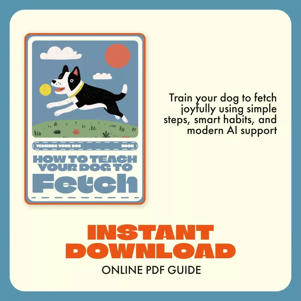 How to Teach Your Dog to Fetch | Dog Training eBook | Step-by-Step Digital Guide for Pet Owners | Learn How to Teach Your Dog to Fetch Easily