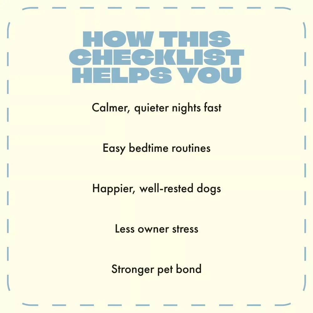 Nighttime Peace: A Checklist to Stop Your Dog from Barking | Instant Digital Download | How to Stop a Dog from Barking at Night | Dog Sleep & Calm Routine Guide