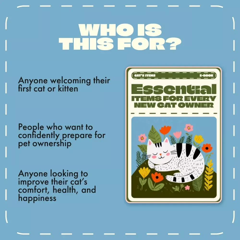 Essential Items for Every New Cat Owner | Printable Cat Care Guide, eBook & Checklist for Beginners | Digital Download for Pet Parents