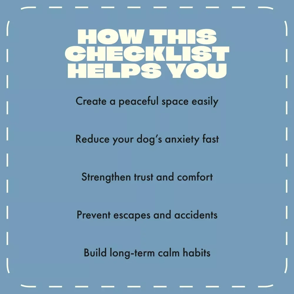 Firework Calm-Down Checklist for Dogs | Printable Guide for How to Calm a Dog During Fireworks | Pet Anxiety Relief Digital Download