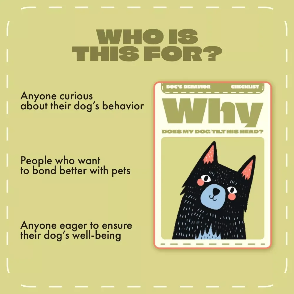Why Does My Dog Tilt His Head? | Printable Dog Behavior Checklist | Digital Download for Pet Owners Curious About Canine Communication | why does my dog tilt his head Guide