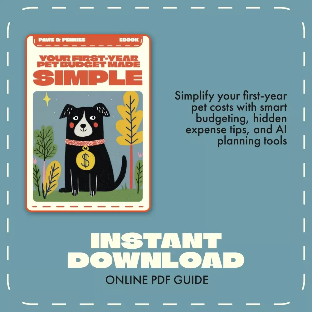Paws & Pennies: Your First-Year Pet Budget Made Simple | eBook for Calculating First-Year Pet Expenses, Pet Care Planning, and Cost Tracking Guide