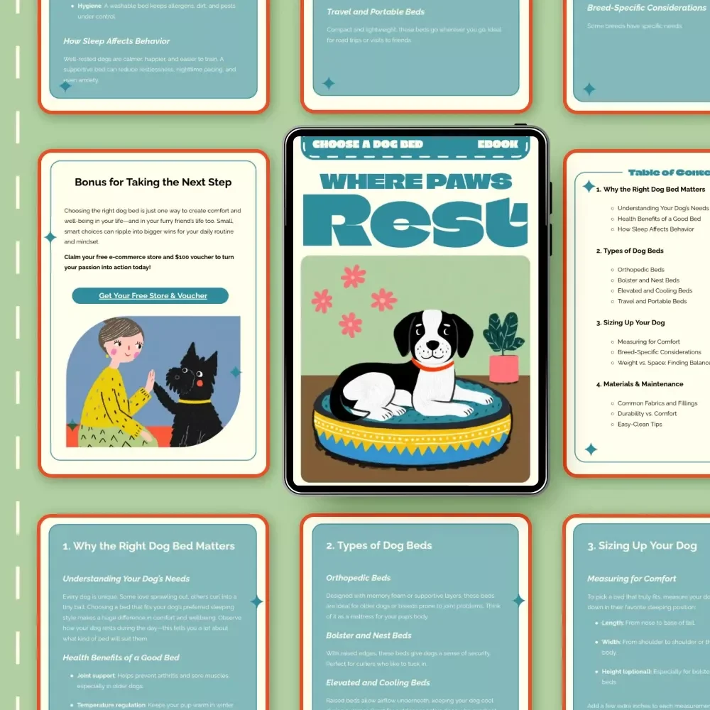 Where Paws Rest | How to Choose a Dog Bed eBook | Complete Guide for Every Dog Lover | Digital Download Pet Care Resource