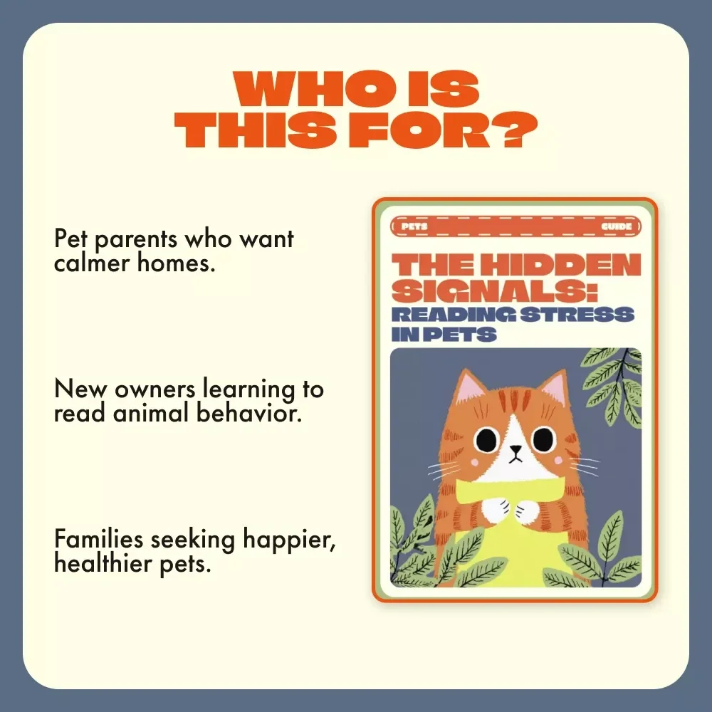The Hidden Signals: Reading Stress in Pets | Digital Guide for Pet Owners | Learn the Signs Your Pet Is Stressed & How to Help Dogs, Cats, and Small Pets | Pet Wellness & Behavior eBook