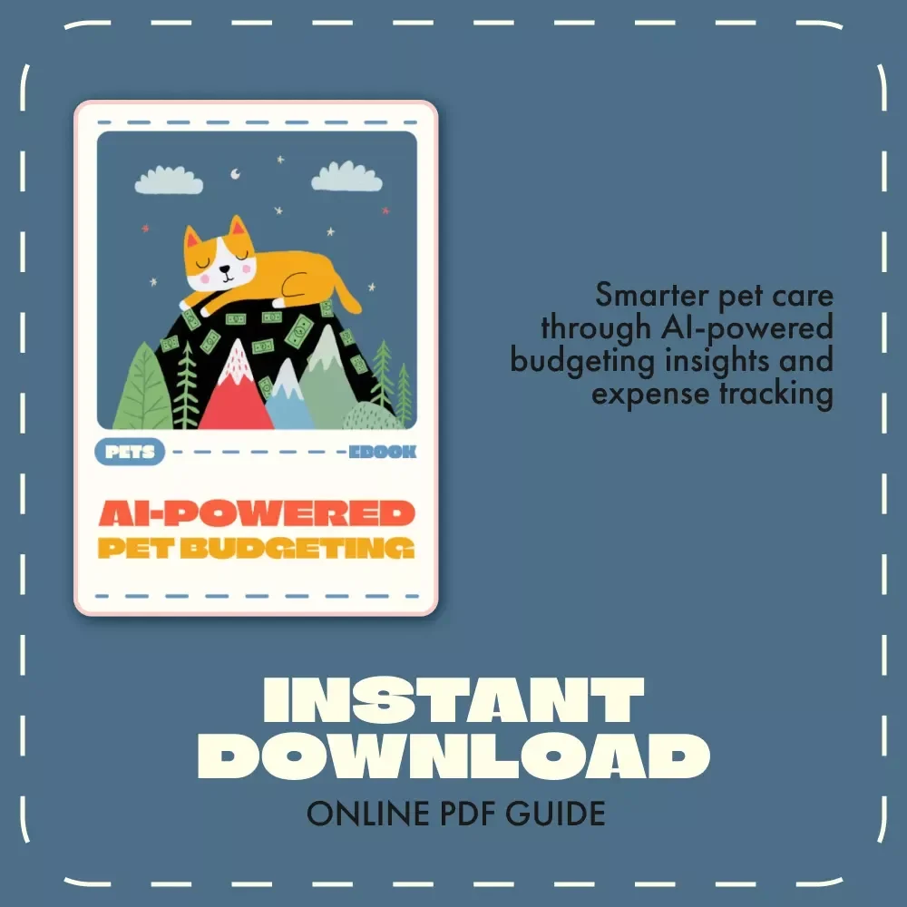 AI-Powered Pet Budgeting | Digital eBook for Smart Pet Owners | Using AI to Plan Pet Budget & Save Money on Pet Care