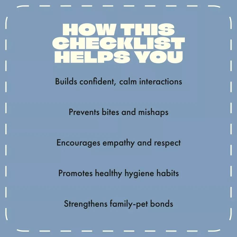 Kid + Pet Safety Checklist | Printable Family Guide for Introducing Kids to Pets Safely | Child & Pet Safety Rules for Home and Playtime | Digital Download