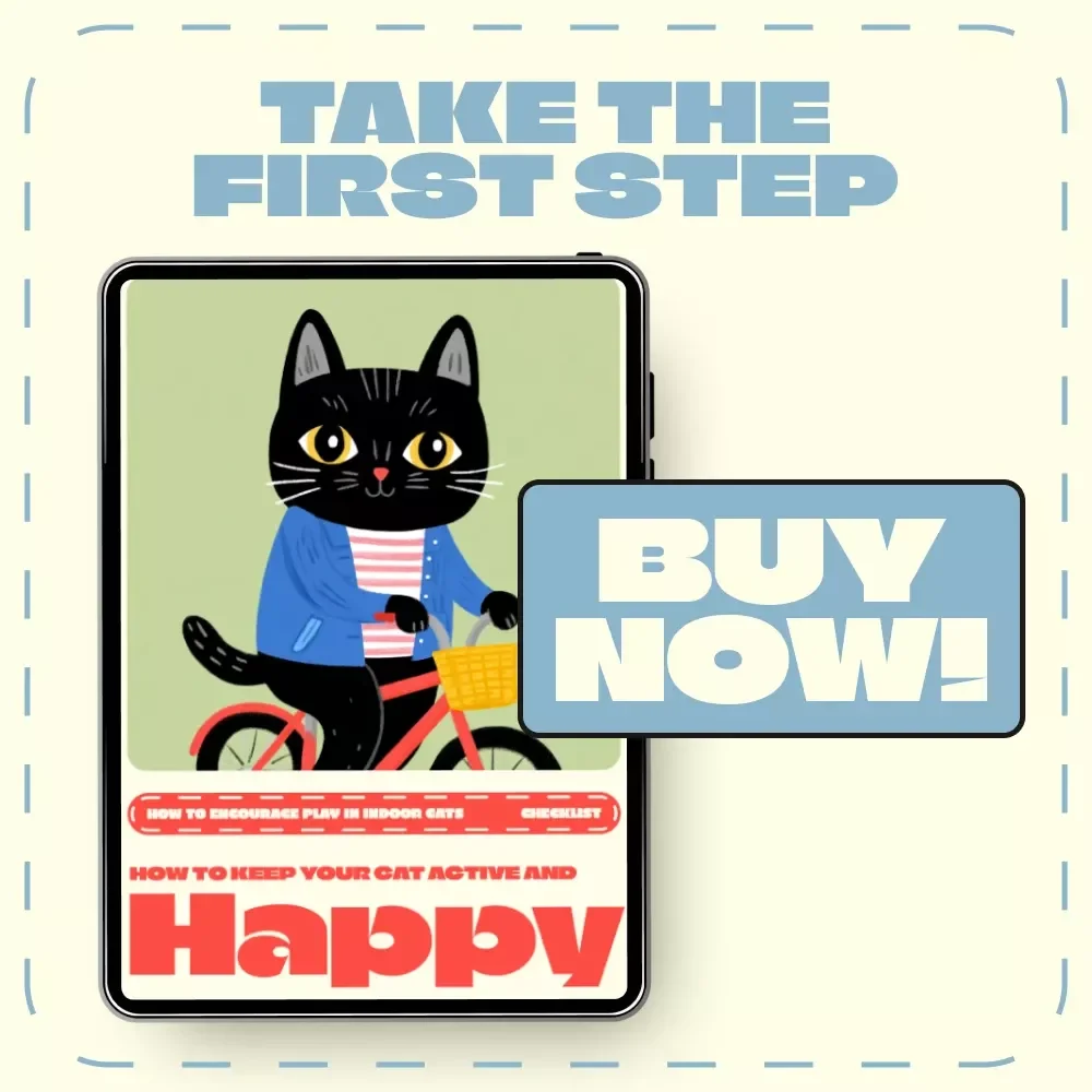 How to Keep Your Cat Active and Happy | Printable Checklist for Cat Owners | Indoor Cat Enrichment & Play Ideas | Digital Download for How to Encourage Play in Indoor Cats