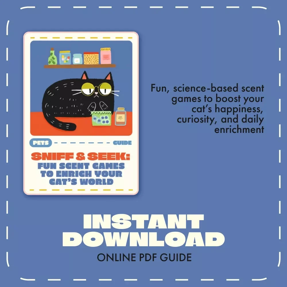 Sniff & Seek: Fun Scent Games to Enrich Your Cat’s World | Cat Enrichment eBook | Feline Scent Play Guide | Interactive Cat Activities & DIY Scent Games for Indoor Cats