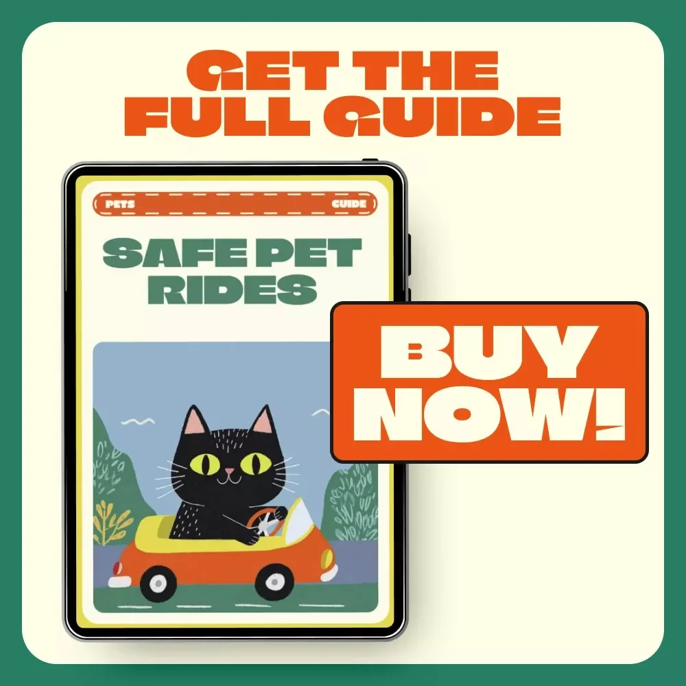 Safe Pet Rides | How to Make Car Rides Safe for Pets | Digital Guide for Dog & Cat Owners | Pet Travel Safety eBook | Printable Checklist for Stress-Free Pet Trips