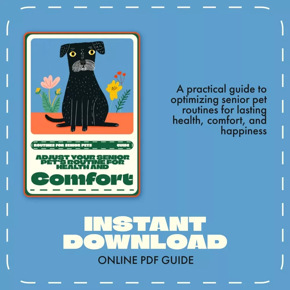 Adjust Your Senior Pet’s Routine for Health and Comfort | Senior Pet Care eBook | Digital Download Guide for Aging Pets, Dog & Cat Wellness, Pet Routine Adjustment Tips