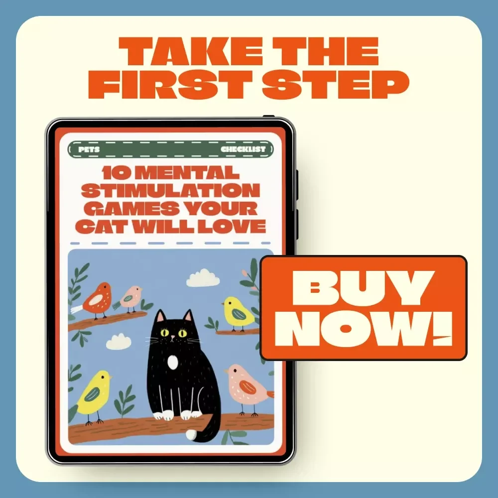 10 Mental Stimulation Games Your Cat Will Love | Fun Checklist for Indoor Cats | Digital Download for Cat Owners | Mental Stimulation Games for Cats