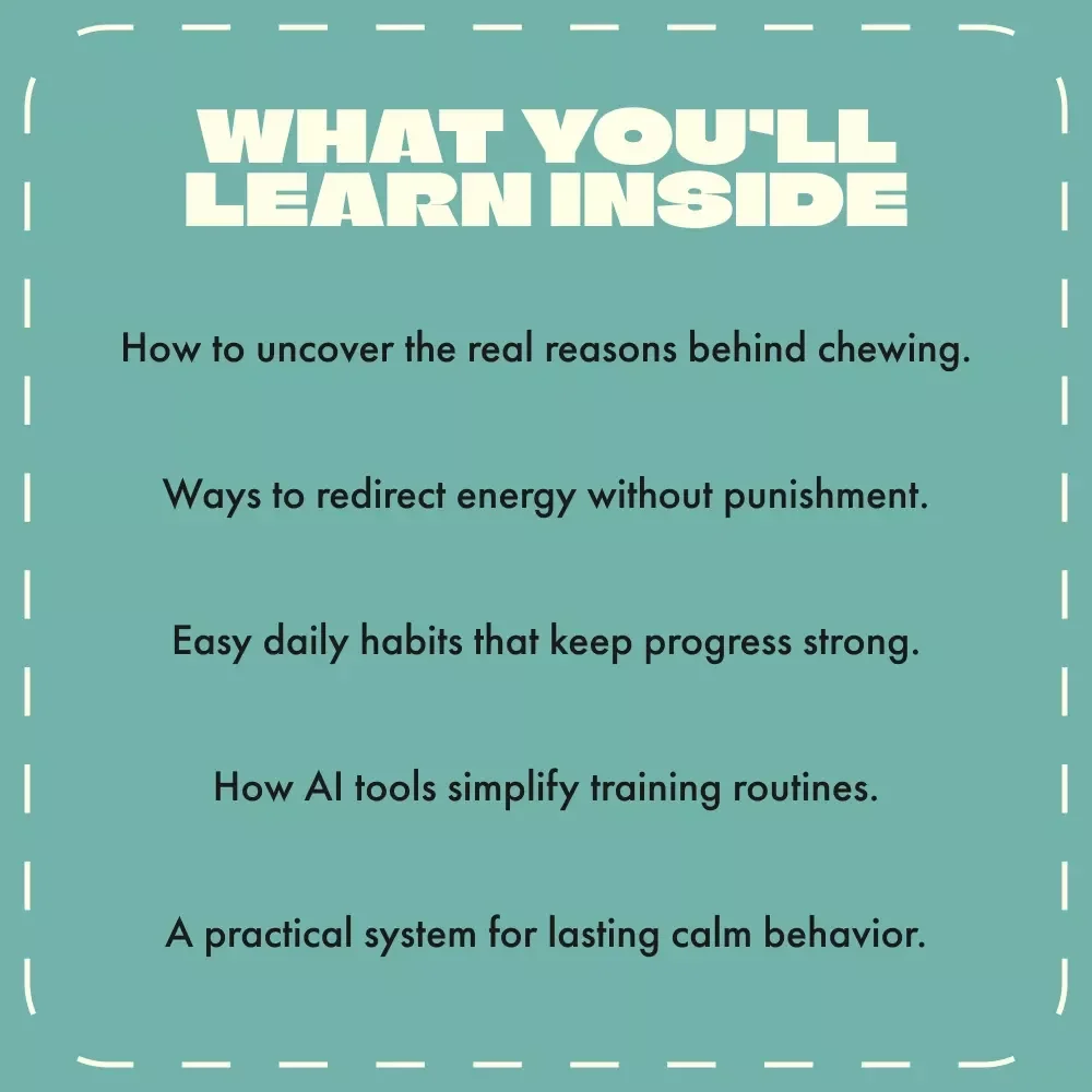 Keep Your Furniture Safe with Calm Dog Training | Stop Dog Chewing Guide | Digital Download eBook on How to Stop a Dog from Chewing Furniture