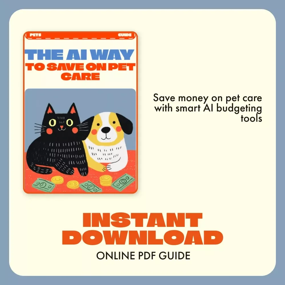 The AI Way to Save on Pet Care | Digital Guide for Smarter Pet Budgets with Food and Supply AI Cost Tracker | Save Money on Pet Food, Vet Bills & More