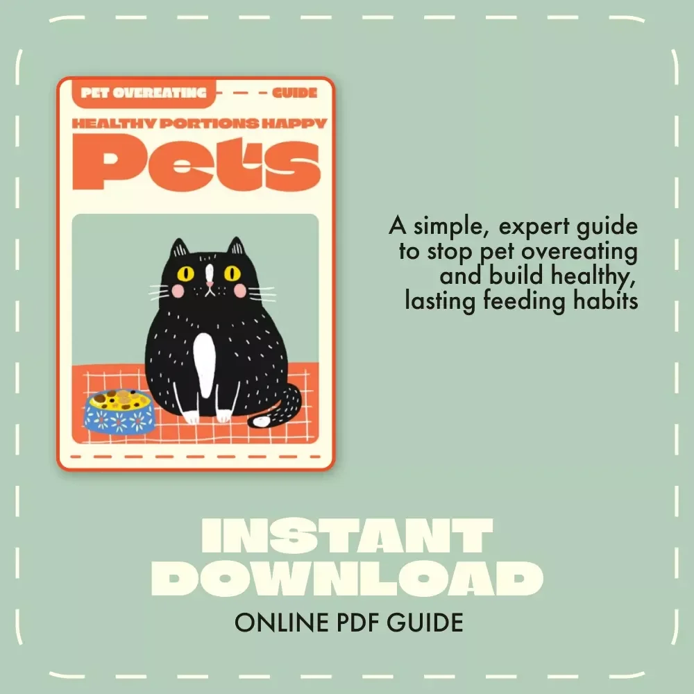 Healthy Portions Happy Pets | Pet Nutrition Guide, eBook for Dog and Cat Owners, Digital Download on Pet Feeding Routine, Overeating Solutions, and Healthy Pet Habits