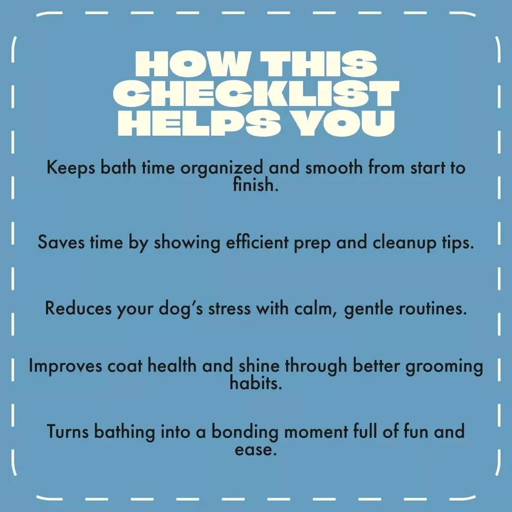 Splash & Wag: The Fun Dog Bath Checklist | how to bathe a dog at home | Printable Pet Care Guide for Happy, Clean Pups