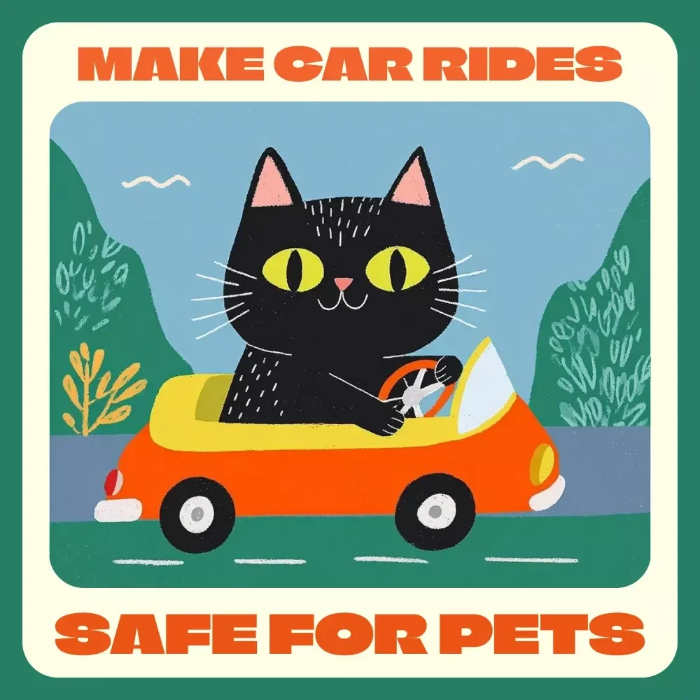 Safe Pet Rides | How to Make Car Rides Safe for Pets | Digital Guide for Dog & Cat Owners | Pet Travel Safety eBook | Printable Checklist for Stress-Free Pet Trips