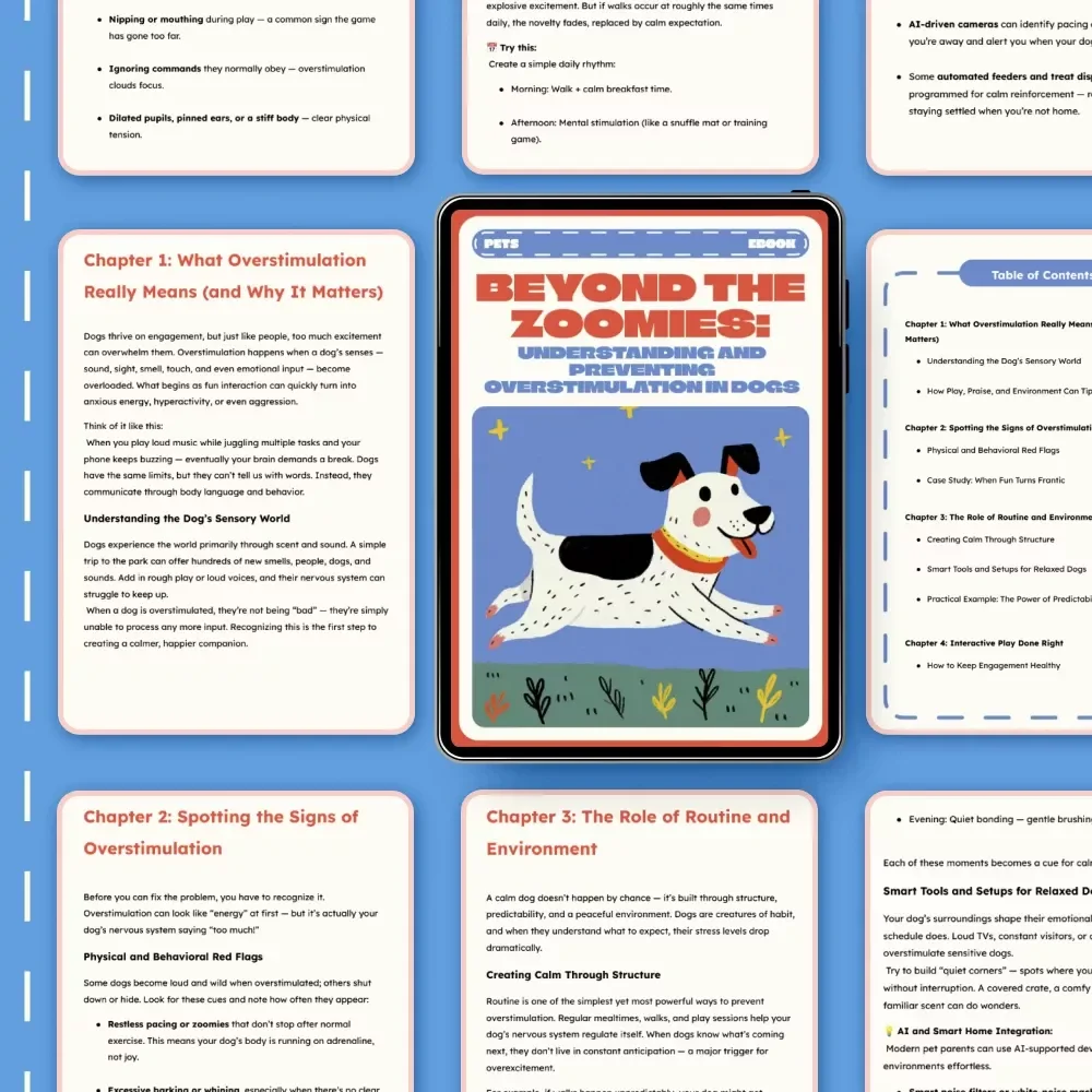 Beyond the Zoomies: Understanding and Preventing Overstimulation in Dogs | Calm Dog Training eBook | How to Avoid Overstimulating Dogs | Digital Guide for Balanced Play and Behavior