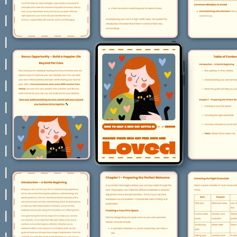 Making Your New Cat Feel Safe and Loved | eBook for Cat Parents – How to Help a New Cat Settle In, Build Trust & Create a Happy Home